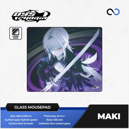 Dysphoria Maki Silicone Base NON-COATED Glass Gaming Mousepad Kaca (Hybrid-Speed)