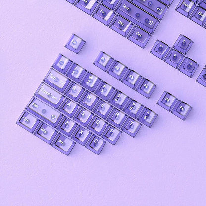 Infinitas Lilac Gradient Cherry Keycaps Profile Dye Sub / UV Printing PBT+PC Keycap 154-Key