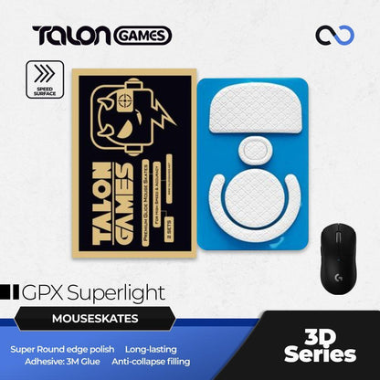 TALONGAMES 3D G Pro X Superlight / GPX Mouse Feet / Mouse Skate PTFE for Cloth Mouse pad (Speed)