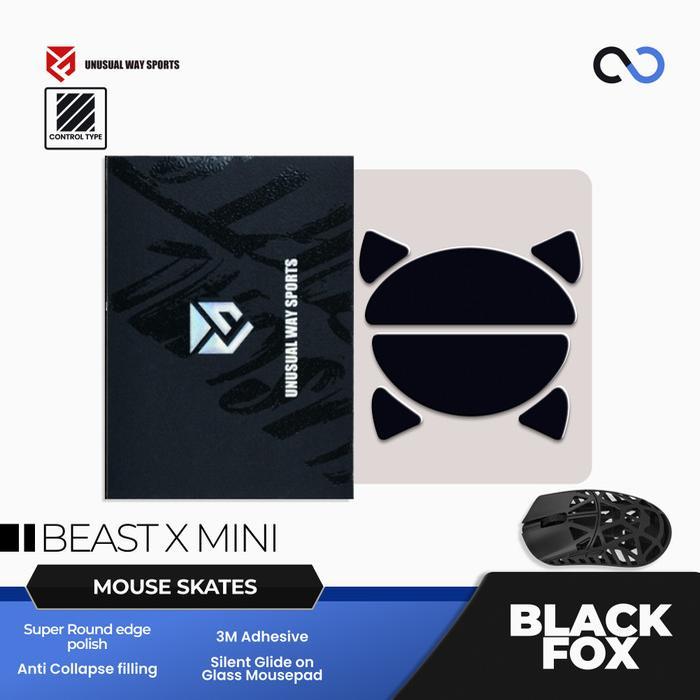 Unusual Way Sports Black Fox WLMouse Beast X Mini Gaming Mouse Feet / Mouse Skate UHMW-PE (Control)