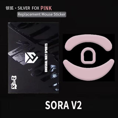 Unusual Way Sports Pink Fox Ninjusto Sora V2 Mouse Feet / Mouse Skate PTFE (Hybrid)