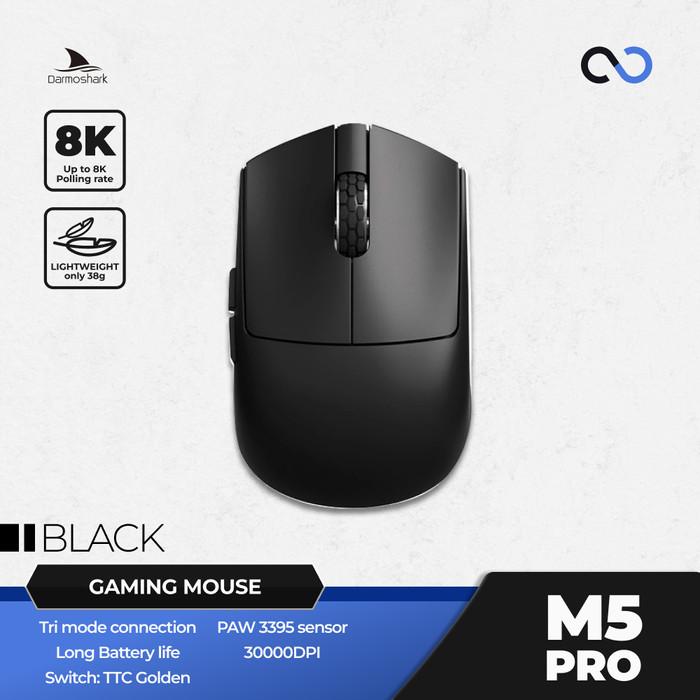 Darmoshark M5 Pro MP Fish Head 8K Wireless Ultra Light Finger Tip Gaming Mouse