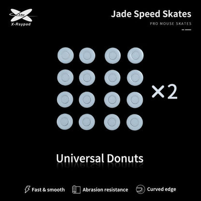 XRaypad Jade Universal Donuts PTFE Mouse Feet / Mouse Skate for Cloth Mouse pad (Speed)
