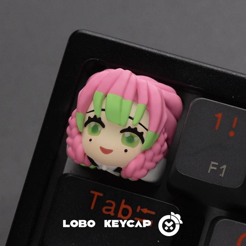 Lobo Mitsuri Kanroji Demon Slayer / Kimetsuno Yaiba Anime Theme Artisan Keycaps Resin Keycap