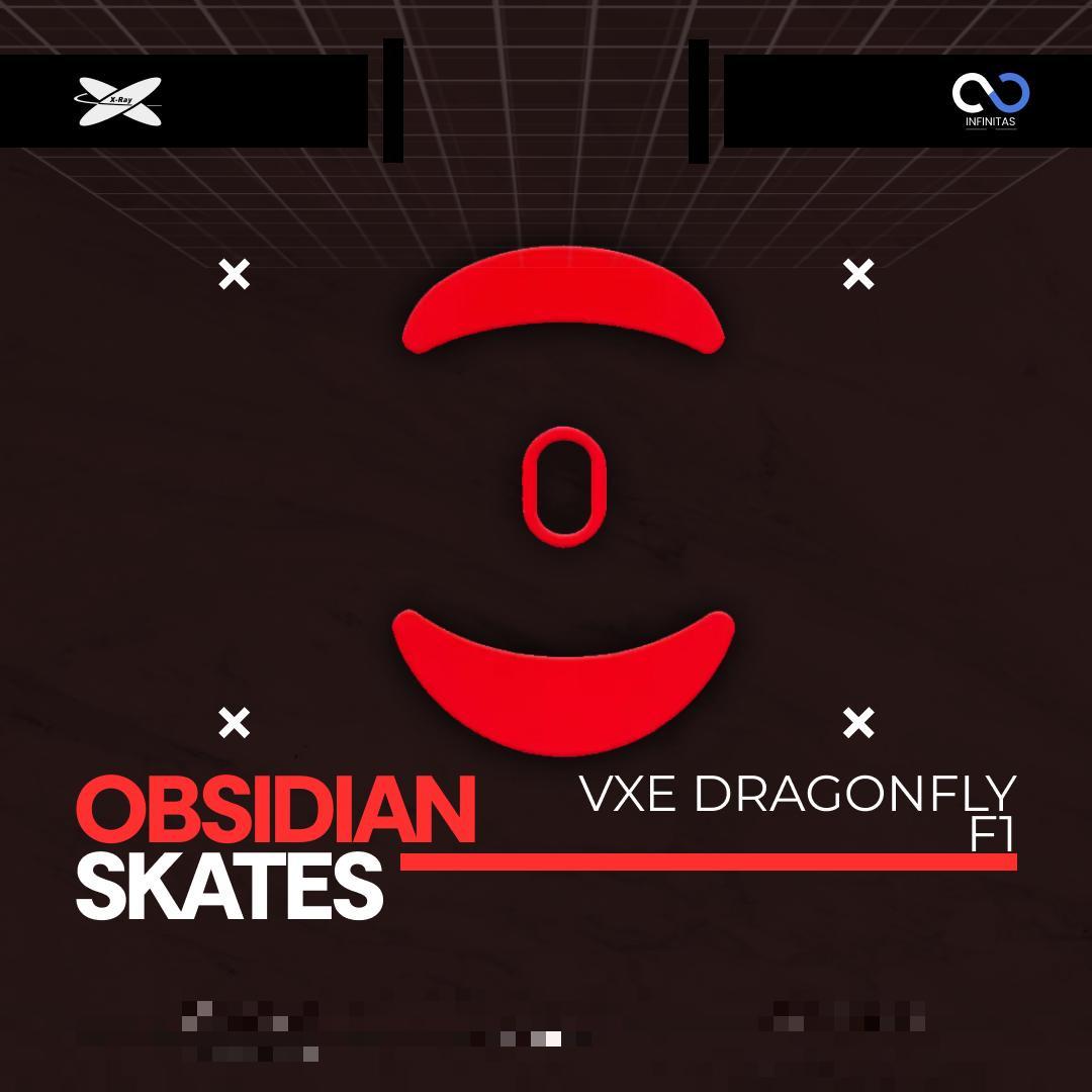 XRaypad Obsidian VGN F1 / F-1 Series PTFE Mouse Feet / Mouse Skate for Glass pad (Control)