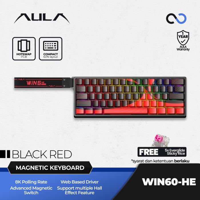 AULA WIN60 HE MAX 8K Hall Effect 60% Gaming Keyboard Rapid Trigger SOCD DKS RDT Wooting