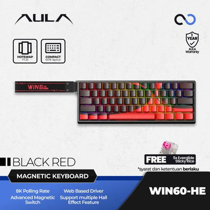 AULA WIN60 HE MAX 8K Hall Effect 60% Gaming Keyboard Rapid Trigger SOCD DKS RDT Wooting