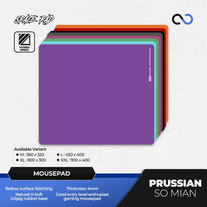 Spacepad Prussian V2 So Mian Rubber Base Gaming Mousepad (Hybrid-Speed)