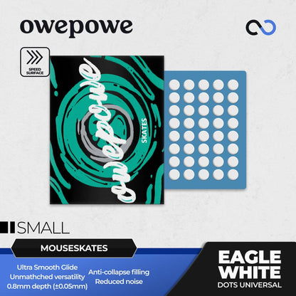 OWEPOWE Eagle White Universal Gaming Mouse Feet / Mouse Skate PTFE (Speed)