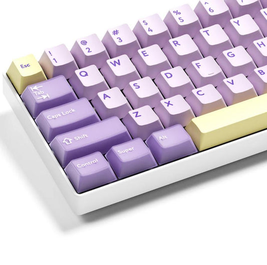 XVX Lilac Dawn / Quantum Cat Keycaps Cherry Profile PBT+PC Double Shot Keycap 216-Keys