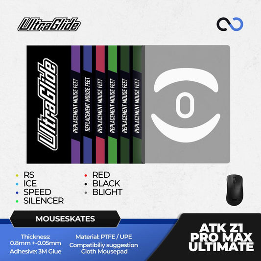 Meow Gaming Gear Ultraglide Endgame Gear ATK Z1 Pro Max / Ultra Gaming Mouse Feet / Mouse Skate