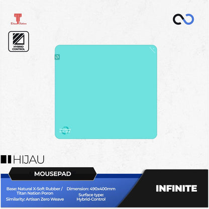Titan Nation Infinite Poron Base Gaming Mousepad Artisan Zero Clone (Hybrid-Control)