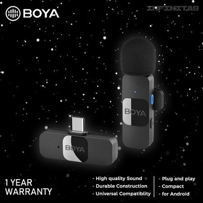 Boya BY-V20 / BYV20 USB C Android Wireless Microphone System type C