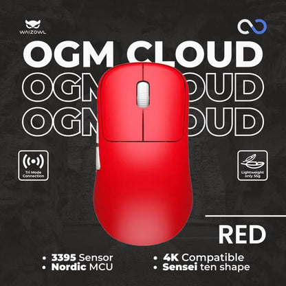 Waizowl OGM Cloud 4k Three mode Ultra Light Wireless Gaming Mouse