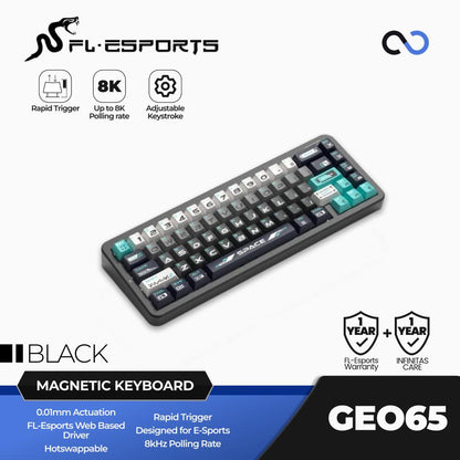 FL-Esports GEO65HE 8K Hall Effect Aluminum 65% Gaming Keyboard Rapid Trigger DKS SOCD Wooting