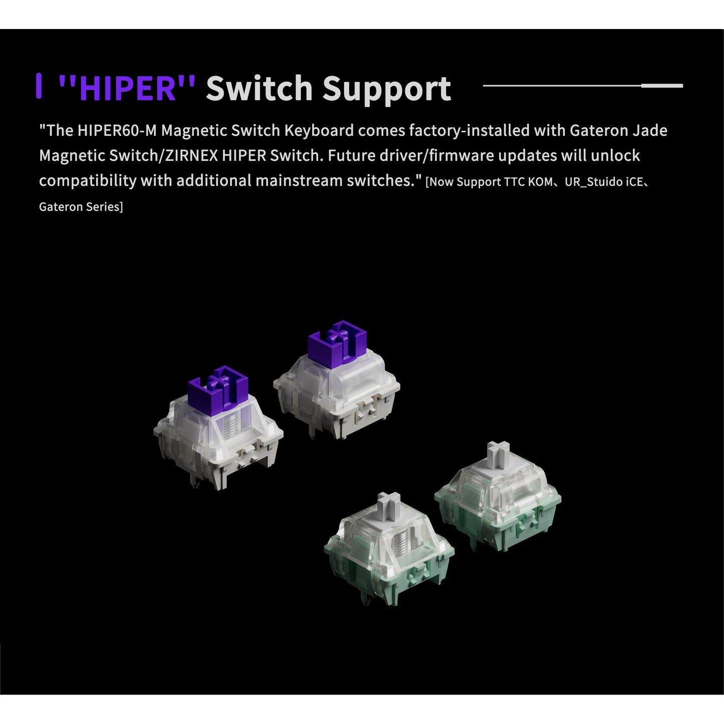 Zirnex Hiper 60-M 8K Hall Effect 60% Gaming Keyboard Rapid Trigger SOCD Aluminum Wooting