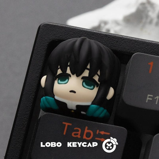 Lobo Muichiro Tokito Demon Slayer / Kimetsuno Yaiba Anime Theme Artisan Keycaps Resin Keycap