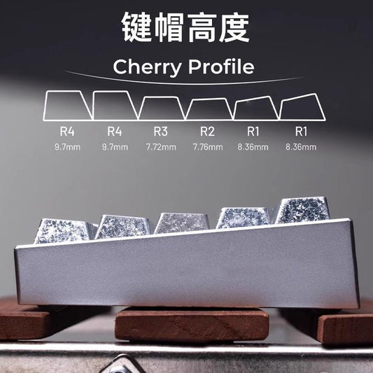 Infinitas Keycaps PBT Frost Silver Cherry Profile Side Printed Keycap 100-Keys