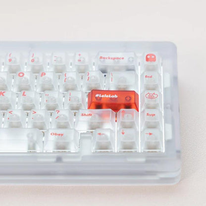 LeleLab Supsup SuperX White Transparent Keycaps Cherry Profile UV Printed ABS Keycap 139-Keys