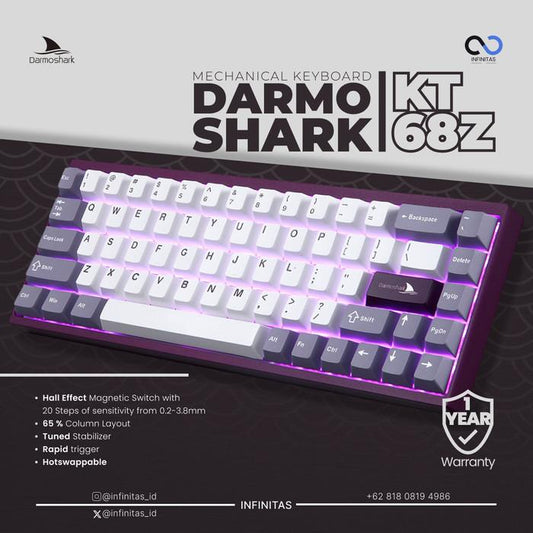 Darmoshark KT68Z / KT-68Z Hall Effect 65% Alu Keyboard Rapid Trigger Wooting