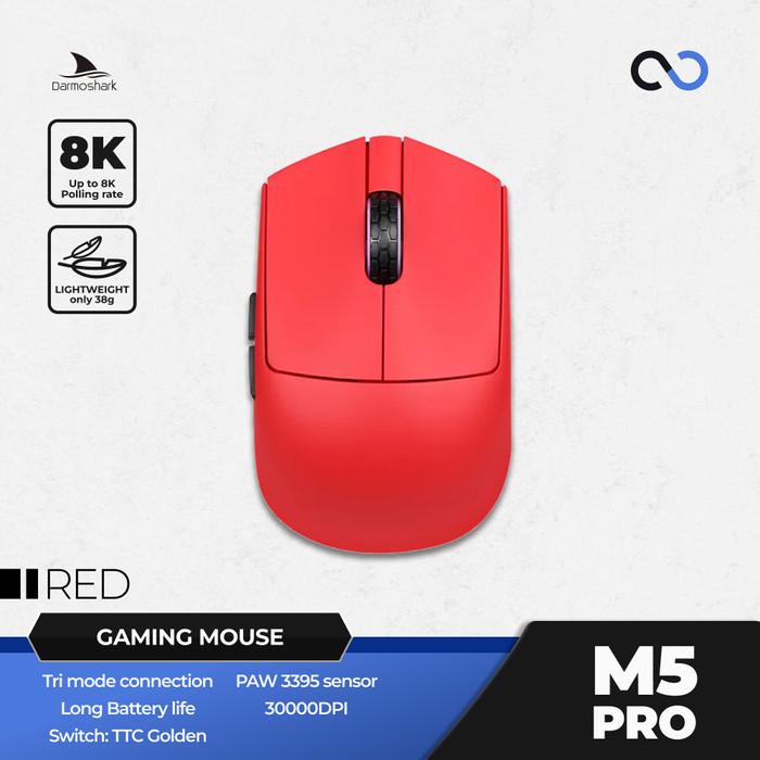 Darmoshark M5 Pro MP Fish Head 8K Wireless Ultra Light Finger Tip Gaming Mouse