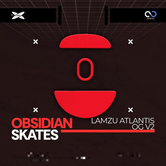XRaypad Obsidian Lamzu Atlantis OG V2 PTFE Mouse Feet / Mouse Skate for Glass pad (Control)