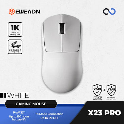 EWEADN X21 Pro Wireless Light Weight Ergonomic PAW3395 Gaming Mouse