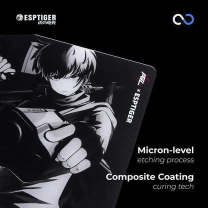 ESPTiger Lotus Poron Base Glass Gaming Mousepad Kaca (Speed)