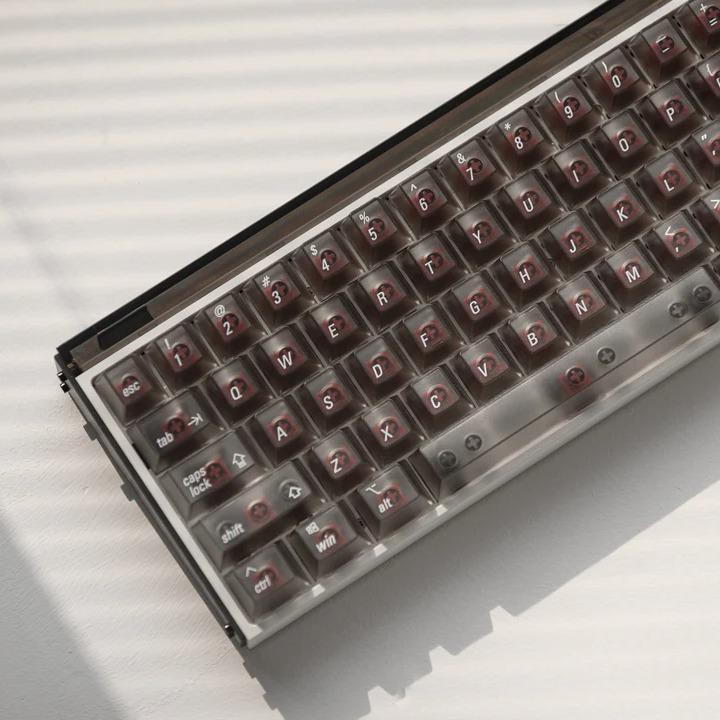 LeleLab SupSup Smoky ApplePie Transparent Keycaps Cherry Profile UV Printed ABS Keycap 100-Keys