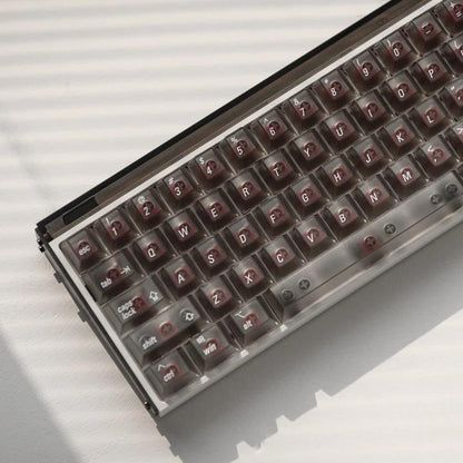 LeleLab SupSup Smoky ApplePie Transparent Keycaps Cherry Profile UV Printed ABS Keycap 100-Keys