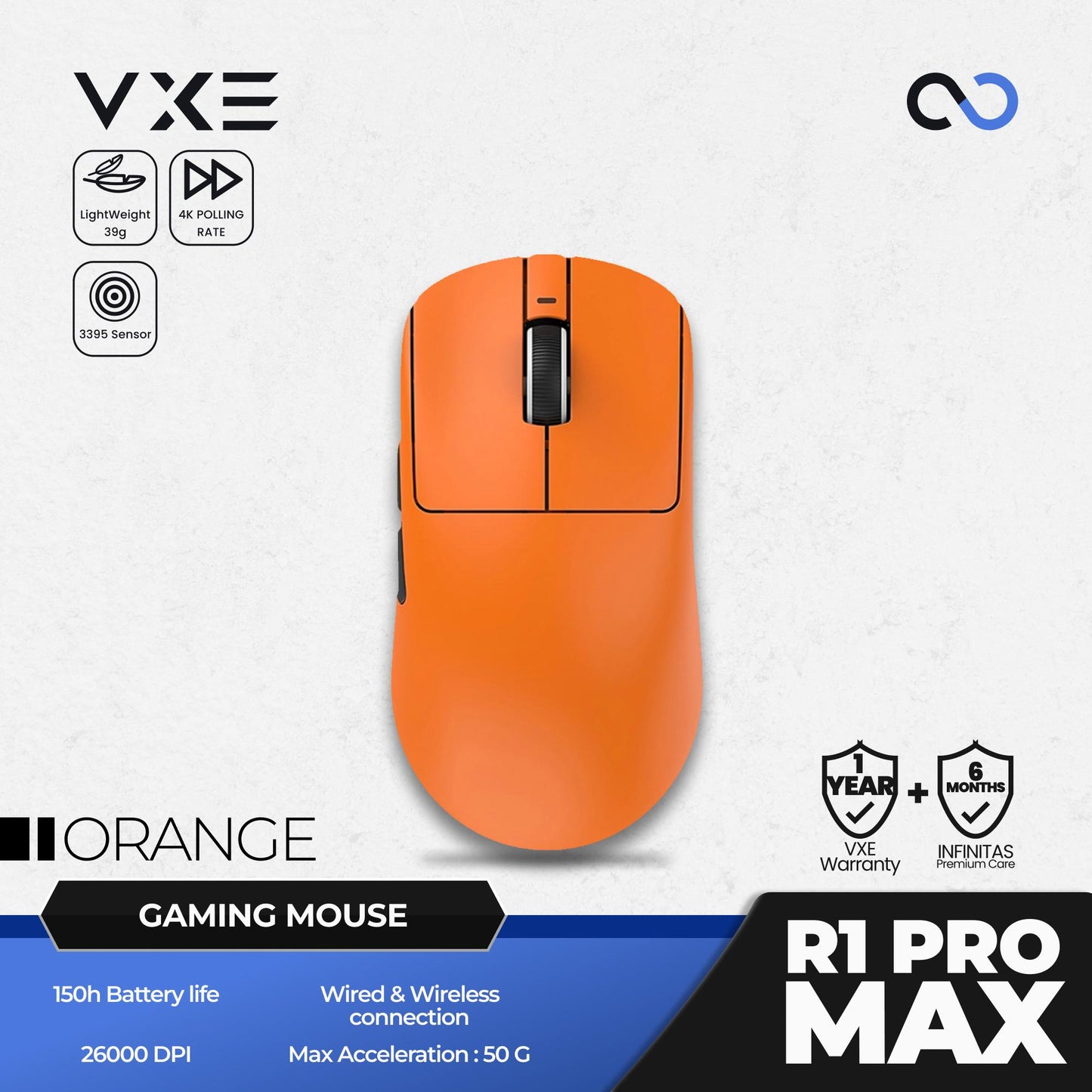 VGN VXE R1 PRO MAX 4K Wireless Light Weight Gaming Mouse