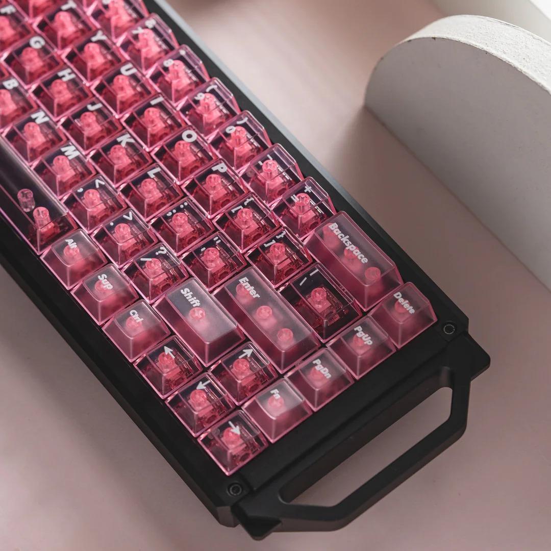 LeleLab Pink Carnival Keycaps Cherry Profile UV Printed ABS Keycap 135-Keys