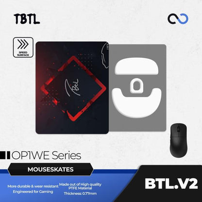TBTL BTL V2 Endgame Gear OP18K / OP1WE / OP1 Series Mouse Feet / Mouse Skate PTFE for Cloth Mouse pad (Speed)