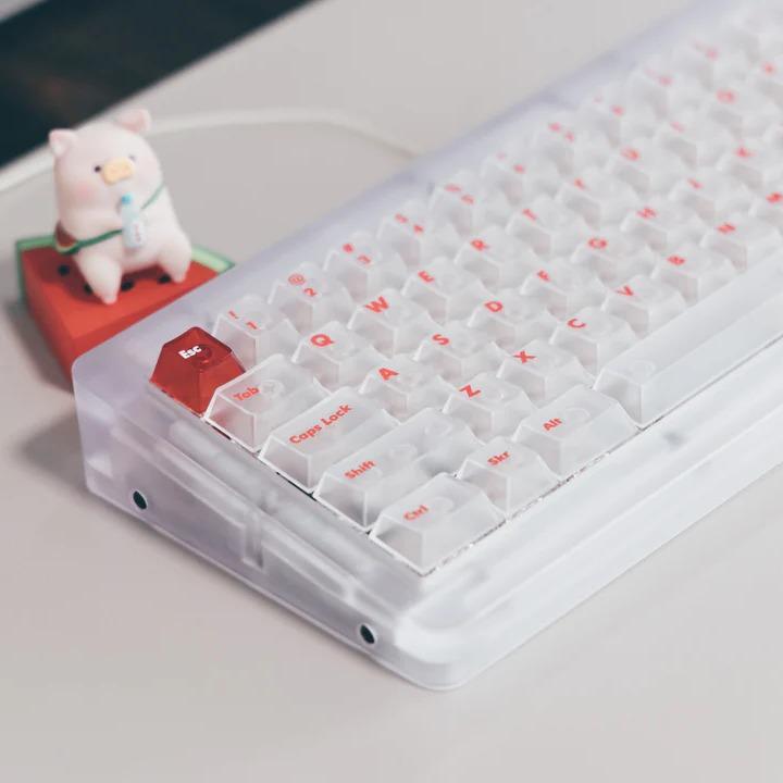 LeleLab Supsup SuperX White Transparent Keycaps Cherry Profile UV Printed ABS Keycap 139-Keys