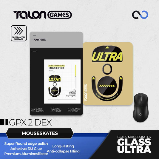 TALONGAMES Glass ULTRA G Pro X Super Light 2 Dex / GPX 2 Dex Glass Mouse Feet Kaca / Mouse Skate