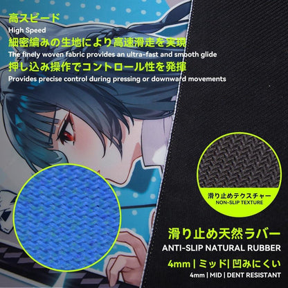 TALONGAMES Kaminari Soft Rubber Base Anime Gaming Mousepad (Speed) Artisan Raiden Feel