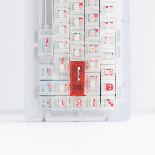 LeleLab Supsup SuperX White Transparent Keycaps Cherry Profile UV Printed ABS Keycap 139-Keys