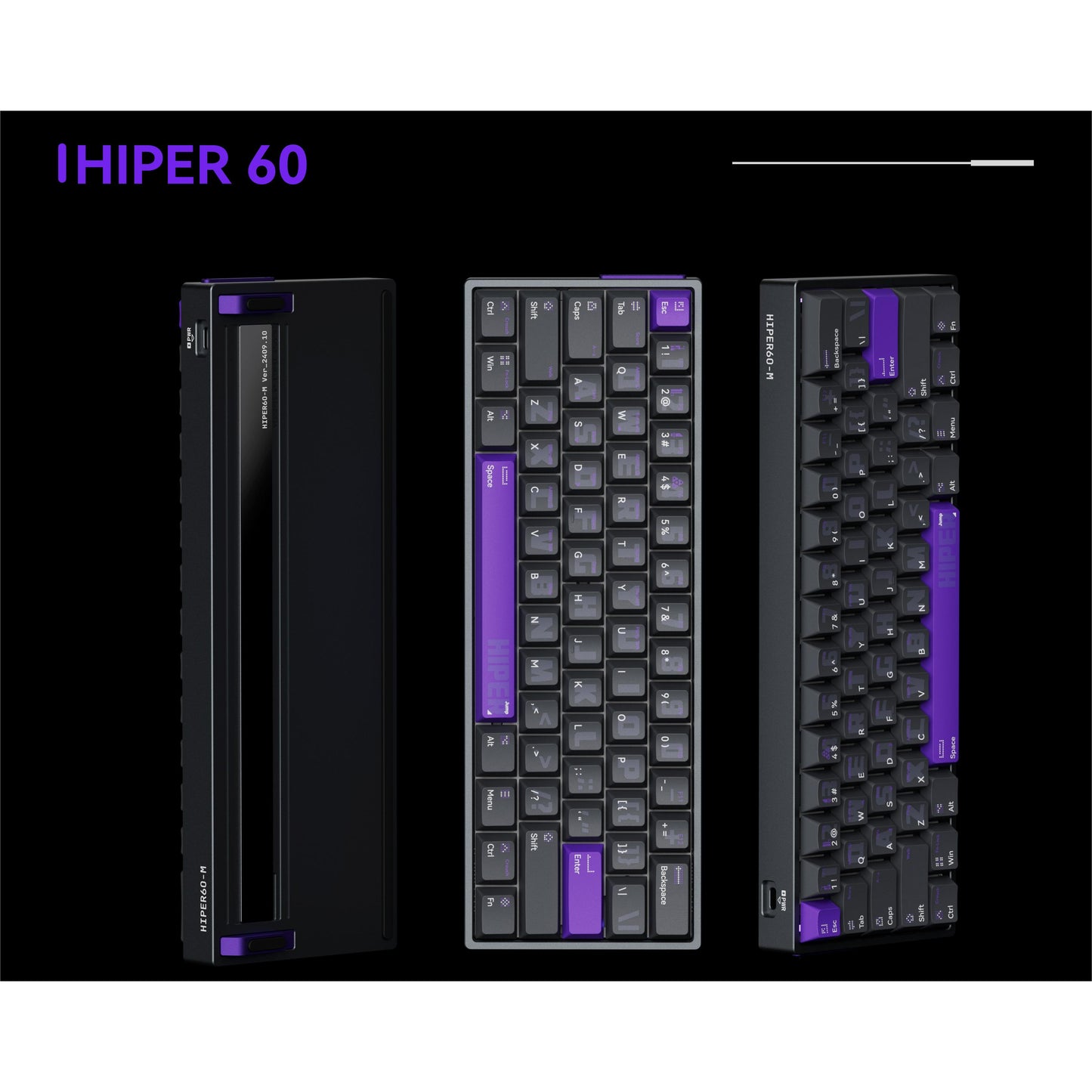 Zirnex Hiper 60-M 8K Hall Effect 60% Gaming Keyboard Rapid Trigger SOCD Aluminum Wooting