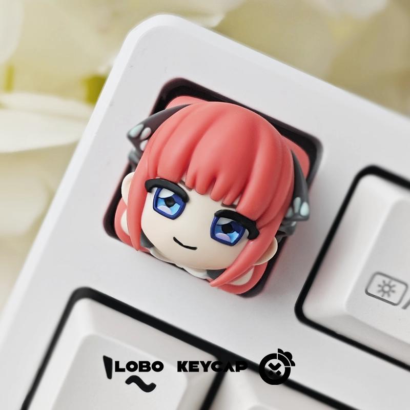 Lobo Nakano Nino The Quintessential Quintuplets Anime Theme Artisan Keycaps Resin Keycap