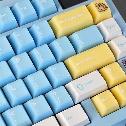 XVX Lemon Sky / Quantum Star Keycaps Cherry Profile PBT+PC Double Shot Keycap 216-Keys