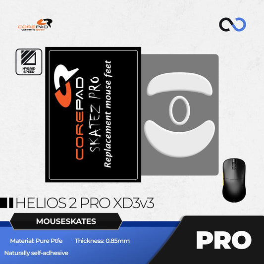 Corepad PRO Fantech Helios II XD3 V3 PTFE Gaming Mouse Feet (Speed-Hybrid)