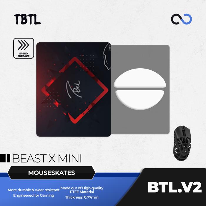 T.BTL BTL V2 WLMouse Beast X MIni Mouse Feet / Mouse Skate PTFE for Cloth Mouse pad (Speed)