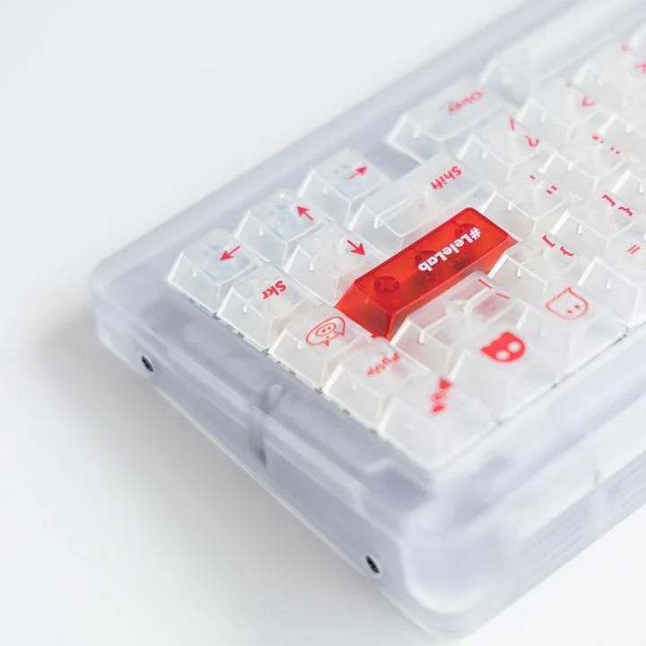 LeleLab Supsup SuperX White Transparent Keycaps Cherry Profile UV Printed ABS Keycap 139-Keys