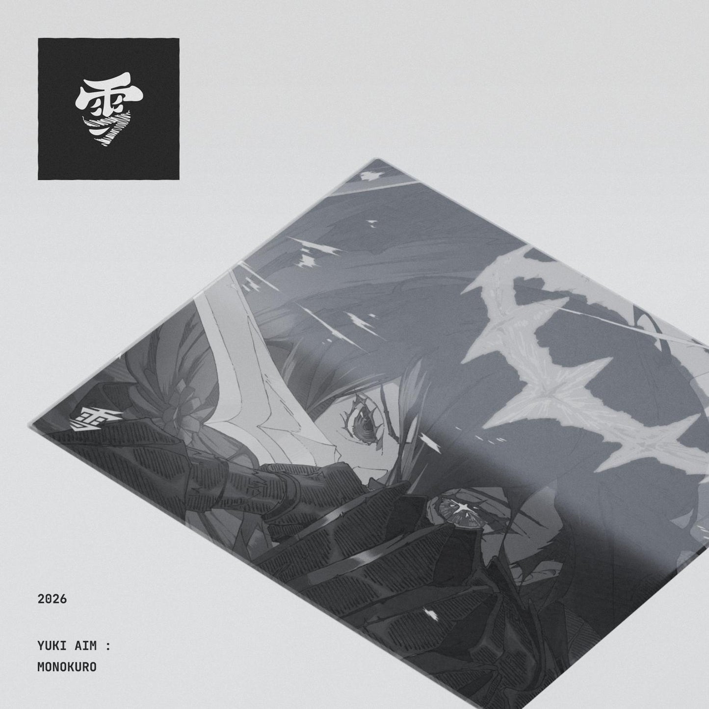 [PO] Yuki Aim Monokuro Glass Limited Edition Silicone Base Gaming Glass Mousepad Kaca (Hybrid-Speed)