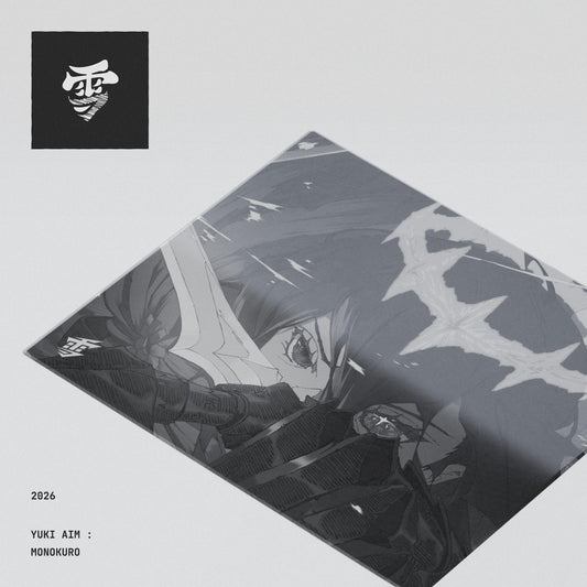 [PO] Yuki Aim Monokuro Glass Limited Edition Silicone Base Gaming Glass Mousepad Kaca (Hybrid-Speed)