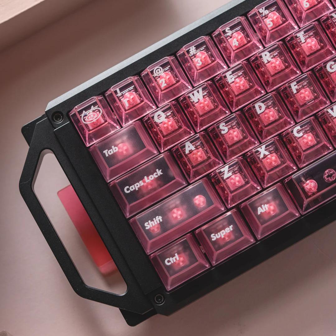 LeleLab Pink Carnival Keycaps Cherry Profile UV Printed ABS Keycap 135-Keys
