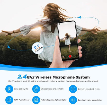 Boya BY-V20 / BYV20 USB C Android Wireless Microphone System type C
