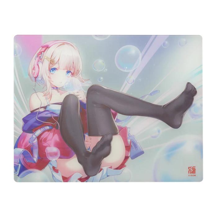 D-Glow YING Silicone Base Glass Gaming Mousepad Kaca (Speed-Control)