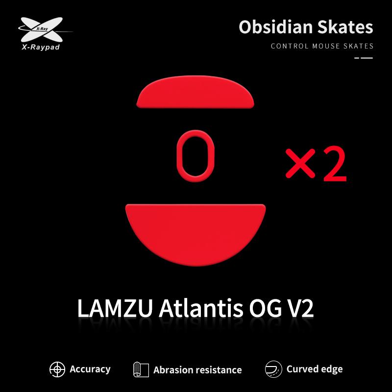 XRaypad Obsidian Lamzu Atlantis OG V2 PTFE Mouse Feet / Mouse Skate for Glass pad (Control)