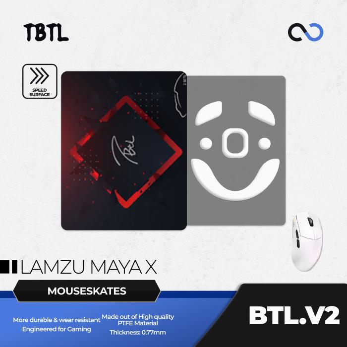 TBTL BTL V2 Lamzu Maya X Series Mouse Feet / Mouse Skate PTFE for Cloth Mouse pad (Speed)